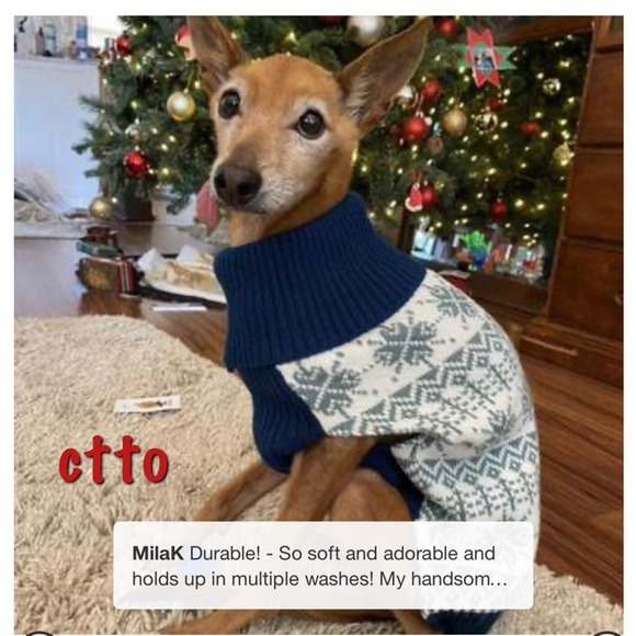 5x 👯♀️Host Pick⚡️Wondershop at Target Snowflake Cat/ Dog Sweater - Picture 2 of 7